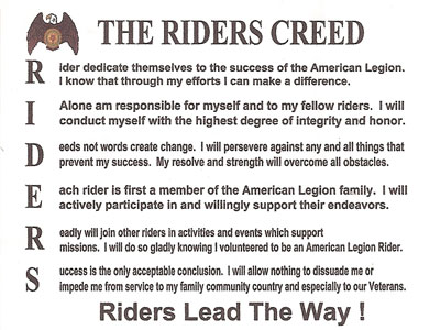 Riders Creed